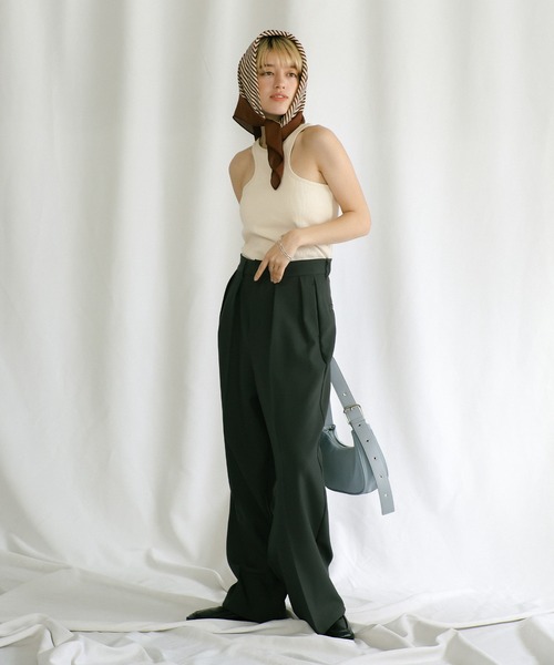 select MOCA（セレクトモカ）の「カップ付きアメスリタンク（タンクトップ・レディース・アイボリー/グレイッシュベージュ/ブラック・FREE）」の17枚目の写真