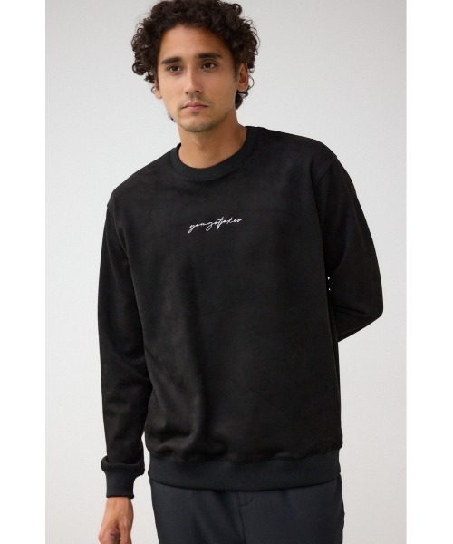 AZUL by moussy(アズールバイマウジー)の「フェイクスウェード刺繍ロゴトップス(スウェット・メンズ・ホワイト/ブラック/グレー・FREE)」の22枚目の写真