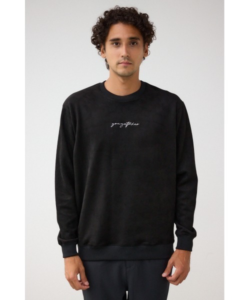 AZUL by moussy(アズールバイマウジー)の「フェイクスウェード刺繍ロゴトップス(スウェット・メンズ・ホワイト/ブラック/グレー・FREE)」の20枚目の写真