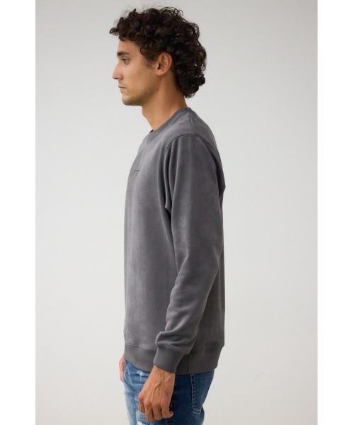 AZUL by moussy(アズールバイマウジー)の「フェイクスウェード刺繍ロゴトップス(スウェット・メンズ・ホワイト/ブラック/グレー・FREE)」の9枚目の写真