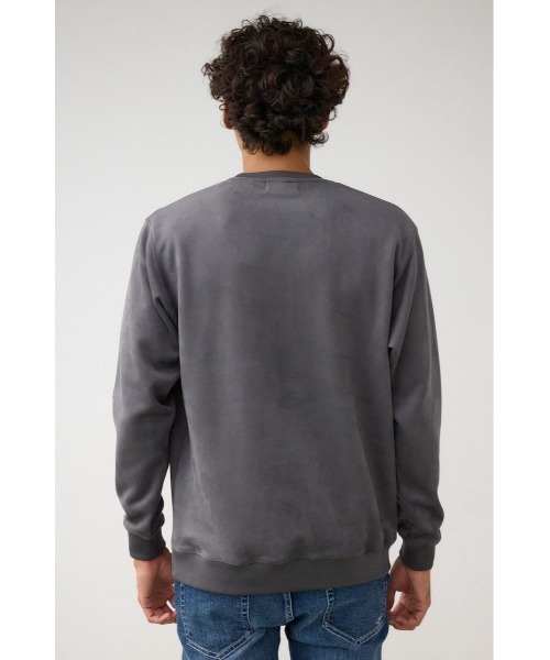 AZUL by moussy(アズールバイマウジー)の「フェイクスウェード刺繍ロゴトップス(スウェット・メンズ・ホワイト/ブラック/グレー・FREE)」の8枚目の写真