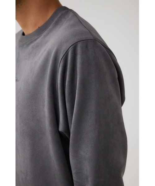 AZUL by moussy(アズールバイマウジー)の「フェイクスウェード刺繍ロゴトップス(スウェット・メンズ・ホワイト/ブラック/グレー・FREE)」の6枚目の写真