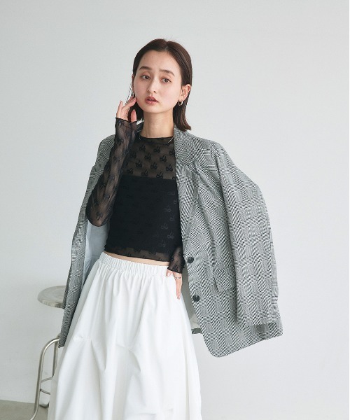 ad thie(アドティエ)の「リボン シアートップス(Tシャツ/カットソー・レディース・オフホワイト/ブラック・FREE)」の21枚目の写真