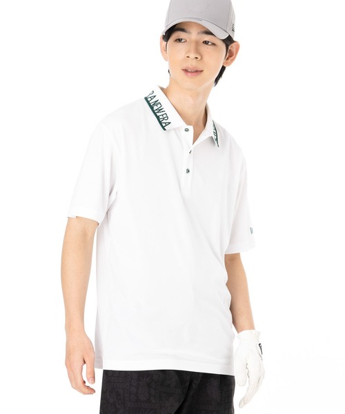 ニューエラ　ゴルフ　カノコ長袖ポロシャツ　Mサイズ　ホワイト ニューエラゴルフ 長袖Tシャツ MLB スポーツT（ポロシャツ