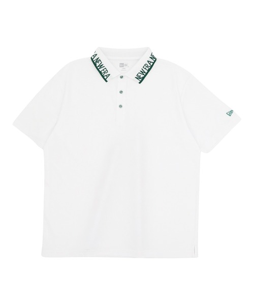 ニューエラゴルフ 半袖ポロシャツ 鹿の子 襟ジャカードロゴ