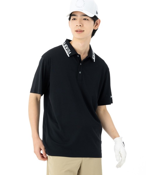 新品未使用　ニューエラ ゴルフ 半袖 鹿の子 ポロシャツ ネイビー NEW ERA ゴルフウェア 半袖 鹿の子 ポロシャツ ニューエラ