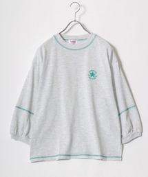 CONVERSE(コンバース)カラー配色ステッチ七分袖ロンT/長袖Tシャツプルオーバー
