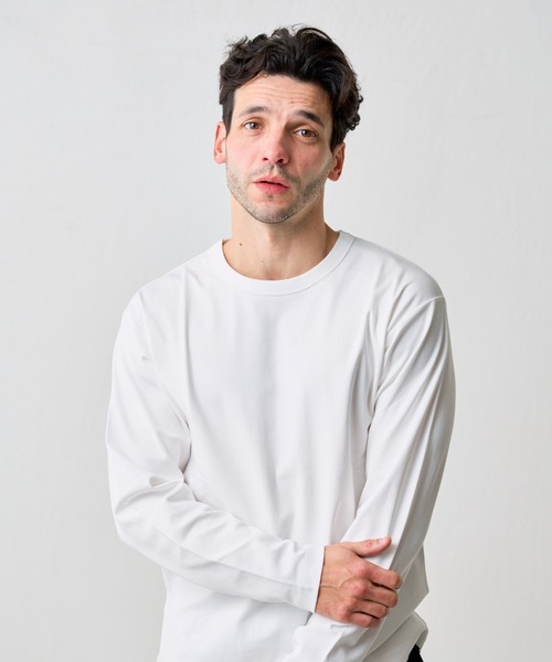 COLONY 2139(コロニートゥーワンスリーナイン)の「コットンスムースロングスリーブTシャツ(Tシャツ/カットソー・メンズ・ホワイト/ブラック/チャコールグレー・SMALL/MEDIUM/LARGE)」の17枚目の写真