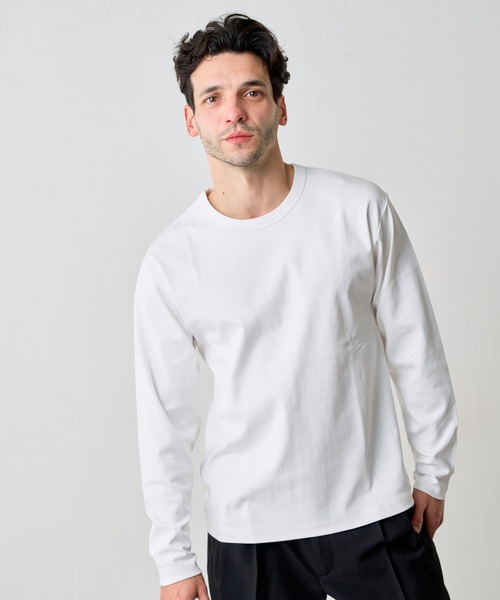 COLONY 2139(コロニートゥーワンスリーナイン)の「コットンスムースロングスリーブTシャツ(Tシャツ/カットソー・メンズ・ホワイト/ブラック/チャコールグレー・SMALL/MEDIUM/LARGE)」の12枚目の写真