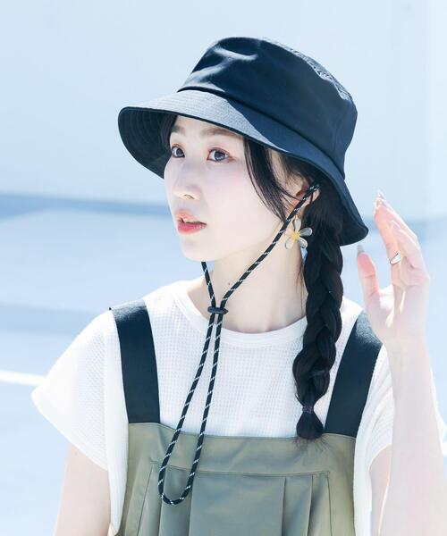 SMELLY（スメリー）の「コットンドロストハット（ハット・レディース・ブラック/アイボリー・-）」の2枚目の写真