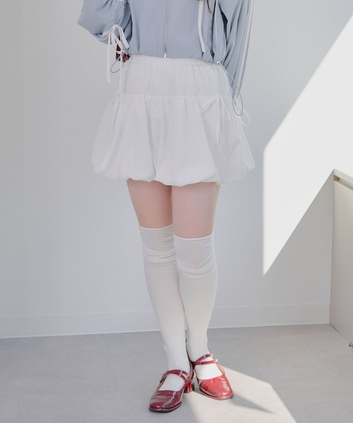 Another Branch olive des olive(アナザーブランチオリーブデオリーブ)の「リボンバルーンミニSK(スカート・レディース・ブラック/オフホワイト・FREE)」の14枚目の写真