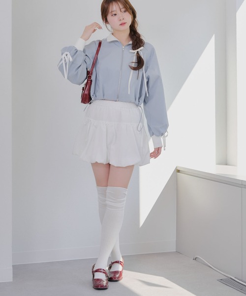 Another Branch olive des olive(アナザーブランチオリーブデオリーブ)の「リボンバルーンミニSK(スカート・レディース・ブラック/オフホワイト・FREE)」の15枚目の写真