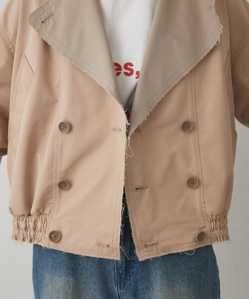 etsinta（エシンタ）の「【etsinta】リメイクショートトレンチコート（トレンチコート・レディース・ベージュ・ONE SIZE）」の18枚目の写真