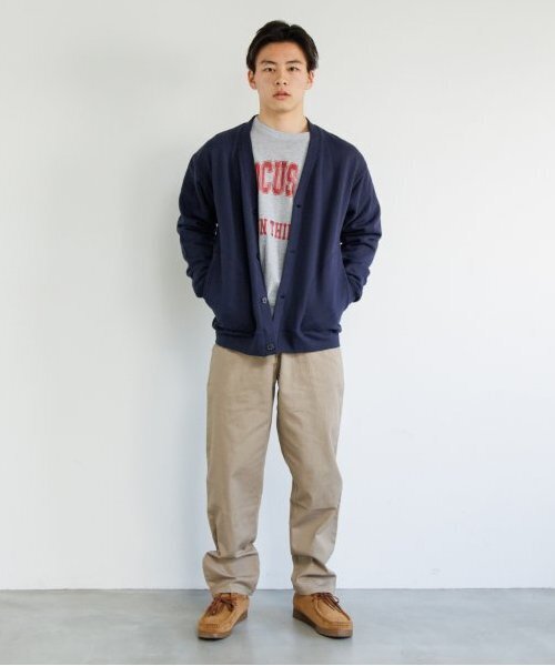 GLAZOS（グラソス）の「【大人向けサイズあり】【速乾・毛玉になりにくい】裏毛・シンプルカーディガン（カーディガン/ボレロ・キッズ・ネイビー/グレー・S/LL/L/M）」の3枚目の写真