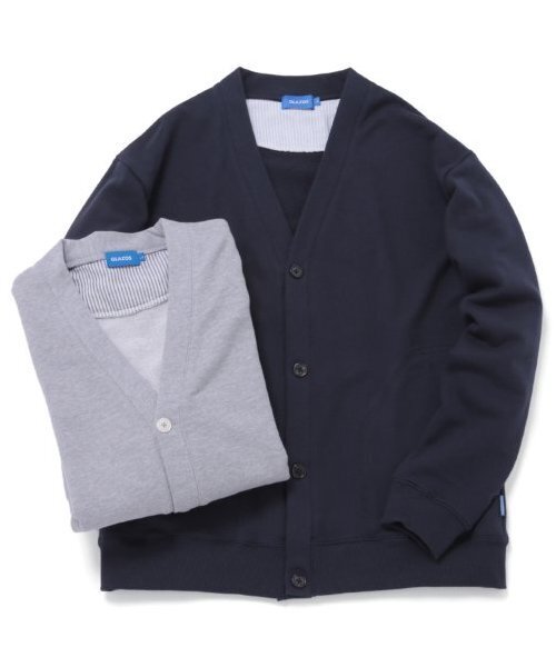 GLAZOS（グラソス）の「【大人向けサイズあり】【速乾・毛玉になりにくい】裏毛・シンプルカーディガン（カーディガン/ボレロ・キッズ・ネイビー/グレー・S/LL/L/M）」の12枚目の写真