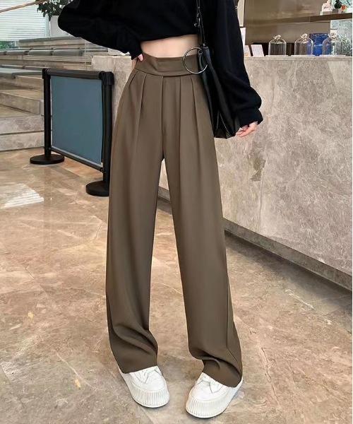 WEGO(ウィゴー)の「WEGO/ウエストテープタックワイドストレートスラックスパンツ(スラックス・レディース・ブラウン/グレー/ブラック・MEDIUM/LARGE)」の19枚目の写真