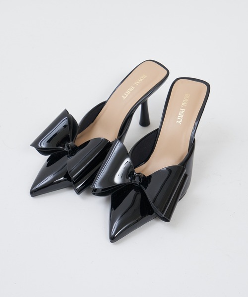 ROYAL PARTY(ロイヤルパーティー)の「リボンミュール(パンプス・レディース・レッド/ブラック/オフホワイト・MEDIUM/LARGE)」の11枚目の写真