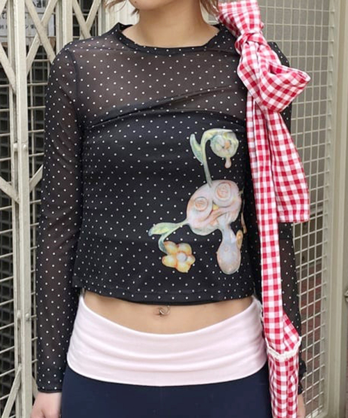 Ema gaspar×Oriens】COLLAB シアーTシャツ Ema gaspar×Oriens COLLAB Tシャツ