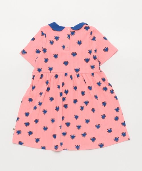 Mini Rodini(ミニロディーニ)の「mini rodini / ハート柄襟付きワンピース(ワンピース・キッズ・ピンク・92/98/104/110/80/86)」の6枚目の写真