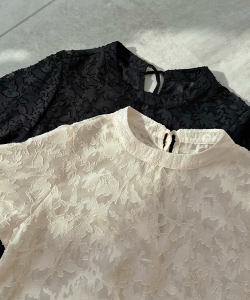 Futier land（フューティアランド）の「【オケージョン対応】ジャガードフラワーロングワンピース（ワンピース・レディース・ブラック/アイボリー・LARGE/MEDIUM）」の13枚目の写真