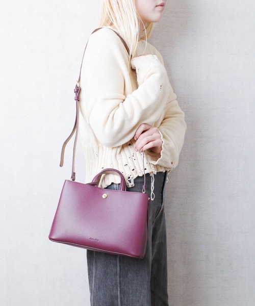 Legato Largo（レガートラルゴ）の「Legato Largo / たすかるっかばん　ミニショルダー / LH-F3371（ショルダーバッグ・レディース・グリーン/アイボリー/マスタード/ラベンダー/バーガンディー/ベージュ/ブラック/ライトグレー・ONESIZE）」の8枚目の写真