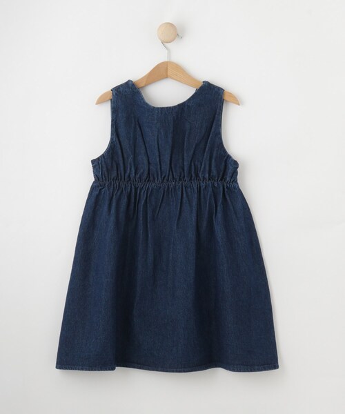 SHOO・LA・RUE（シューラルー）の「【洗える/100-150cm】スカラップ使いがキュートな デニムジャンドレ（ワンピース・キッズ・サックスブルー/ブルー系その他・11/10/12/15 /13/14）」の7枚目の写真