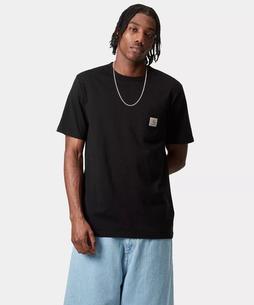 Carhartt（カーハート）の「Carhartt WIP/カーハートダブリューアイピー S/S POCKET T-SHIRT 半袖Tシャツ ポケット I030434（Tシャツ/カットソー・メンズ・ホワイト/ブラック/ライトブラウン/ネイビー/ブルー/ブラック系その他/ホワイト系その他・XL/L/M/S）」の3枚目の写真