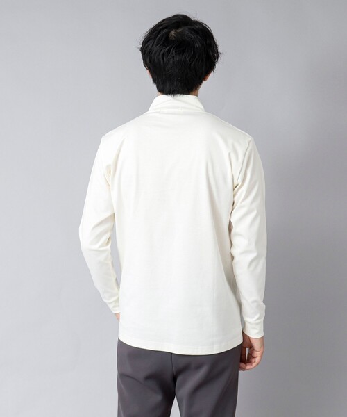 NOLLEY’S(ノーリーズ)の「【ACTIVE SECT】《限定展開》ハイゲージスムース モックネックロンT 25SS(Tシャツ/カットソー・メンズ・ホワイト/ブラック/ネイビー・S/M/L/XL)」の16枚目の写真