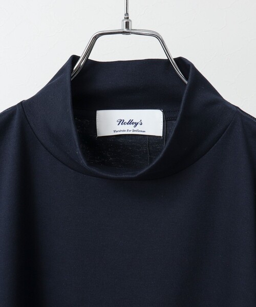 NOLLEY’S(ノーリーズ)の「【ACTIVE SECT】《限定展開》ハイゲージスムース モックネックロンT 25SS(Tシャツ/カットソー・メンズ・ホワイト/ブラック/ネイビー・S/M/L/XL)」の9枚目の写真