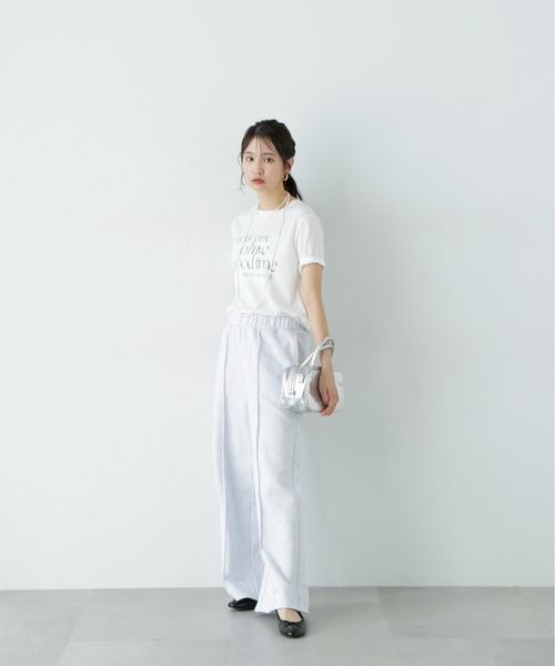 N.(N. Natural Beauty Basic)(エヌエヌナチュラルビューティーベーシック)の「タイポグラフィコンパクトロゴT(Tシャツ/カットソー・レディース・オフホワイト/ベージュ/ピンク・MEDIUM)」の8枚目の写真
