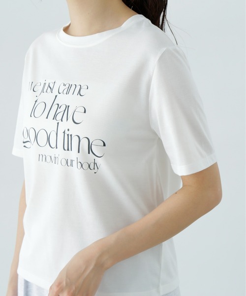 N.(N. Natural Beauty Basic)(エヌエヌナチュラルビューティーベーシック)の「タイポグラフィコンパクトロゴT(Tシャツ/カットソー・レディース・オフホワイト/ベージュ/ピンク・MEDIUM)」の13枚目の写真