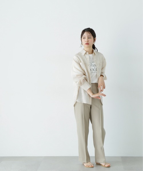 N.(N. Natural Beauty Basic)(エヌエヌナチュラルビューティーベーシック)の「タイポグラフィコンパクトロゴT(Tシャツ/カットソー・レディース・オフホワイト/ベージュ/ピンク・MEDIUM)」の17枚目の写真