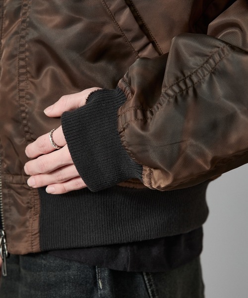 N-2B ボンバージャケット MA-1 フライトジャケット　復刻　フェード ANDER HUNK ma1 ma-1 Faded L2B Flight Jackets/ フェードL2B