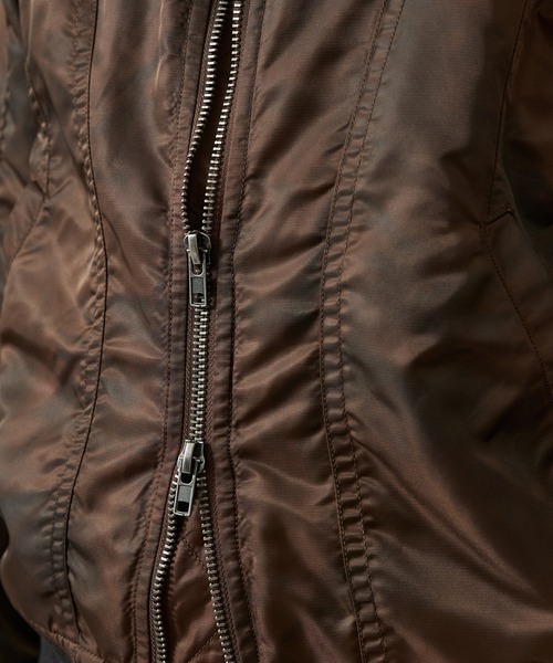 ANDER HUNK（アンダーハンク）の「Faded L2B Flight Jackets/ フェードL2Bフライトジャケット（MA-1・メンズ・ブラウン/グレー・MEDIUM/LARGE）」の3枚目の写真