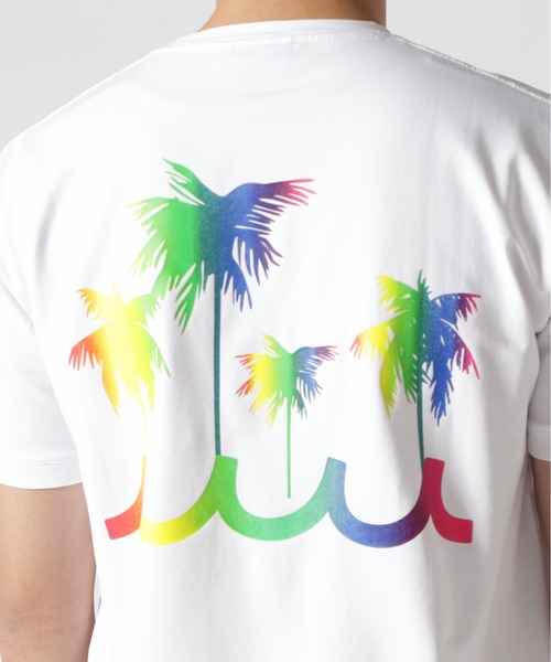 muta marine(ムータ・マリン)の「muta MARINE/ムータ マリン/別注レインボーパームツリーTシャツ(Tシャツ/カットソー・メンズ・ブラック/ホワイト・6/5/8/7)」の8枚目の写真