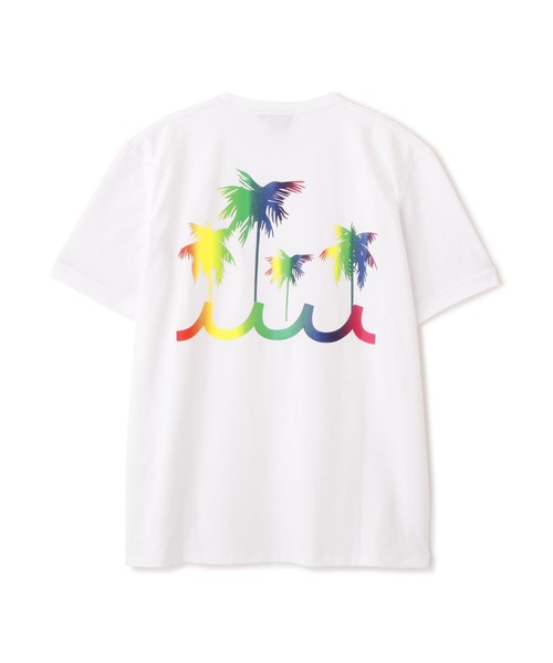 muta marine(ムータ・マリン)の「muta MARINE/ムータ マリン/別注レインボーパームツリーTシャツ(Tシャツ/カットソー・メンズ・ブラック/ホワイト・6/5/8/7)」の10枚目の写真