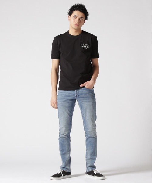 muta marine(ムータ・マリン)の「muta MARINE/ムータ マリン/別注レインボーパームツリーTシャツ(Tシャツ/カットソー・メンズ・ブラック/ホワイト・6/5/8/7)」の13枚目の写真