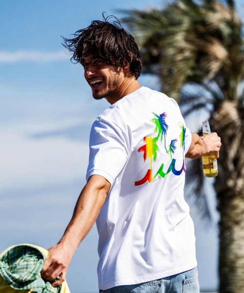 muta marine(ムータ・マリン)の「muta MARINE/ムータ マリン/別注レインボーパームツリーTシャツ(Tシャツ/カットソー・メンズ・ブラック/ホワイト・6/5/8/7)」の19枚目の写真