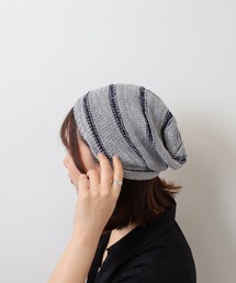 Sense of Grace（センスオブグレース）の「綿麻　ボーダーワッチ（ニットキャップ/ビーニー）」
