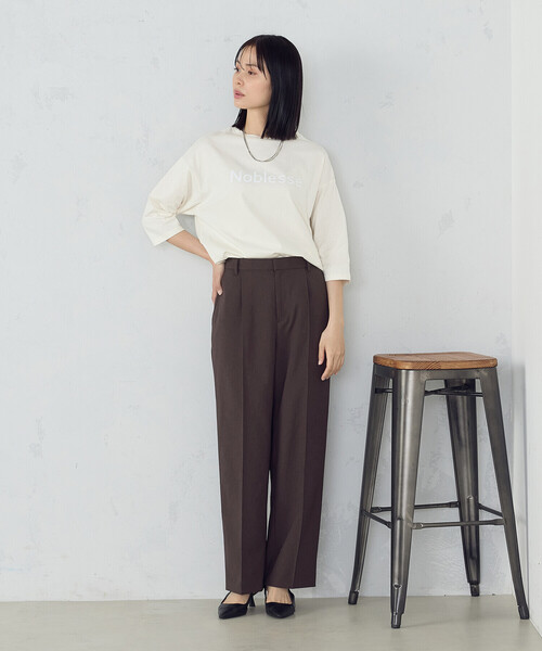 COMME CA ISM（コムサイズム）の「【ＵＶカット・吸汗速乾・接触冷感】　kireri　ストレッチドライツイル　ストレートパンツ（その他パンツ・レディース・グレイッシュベージュ/ダークブラウン・SMALL/MEDIUM/LARGE）」の8枚目の写真