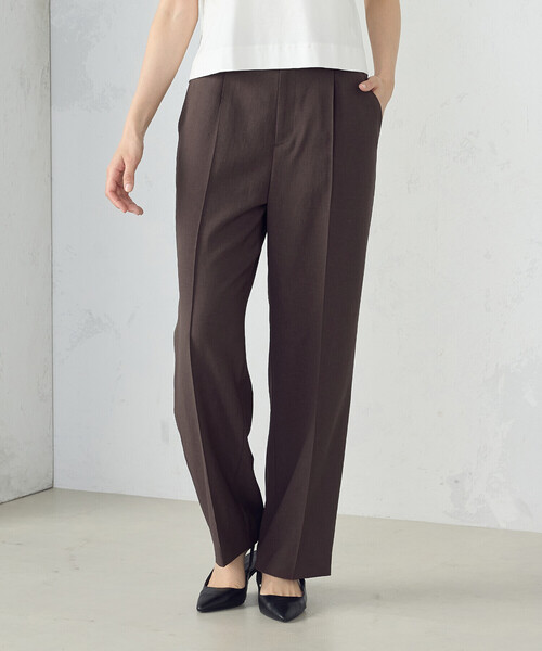 COMME CA ISM（コムサイズム）の「【ＵＶカット・吸汗速乾・接触冷感】　kireri　ストレッチドライツイル　ストレートパンツ（その他パンツ・レディース・グレイッシュベージュ/ダークブラウン・SMALL/MEDIUM/LARGE）」の10枚目の写真