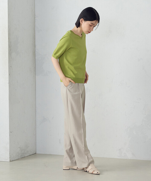 COMME CA ISM（コムサイズム）の「【ＵＶカット・吸汗速乾・接触冷感】　kireri　ストレッチドライツイル　ストレートパンツ（その他パンツ・レディース・グレイッシュベージュ/ダークブラウン・SMALL/MEDIUM/LARGE）」の14枚目の写真