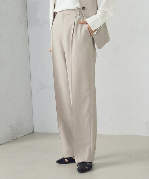 COMME CA ISM（コムサイズム）の「【ＵＶカット・吸汗速乾・接触冷感】　kireri　ストレッチドライツイル　ストレートパンツ（その他パンツ・レディース・グレイッシュベージュ/ダークブラウン・SMALL/MEDIUM/LARGE）」の15枚目の写真