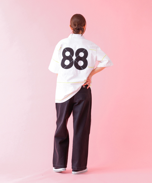 Barbarian(バーバリアン)の「【BARBARIAN / バーバリアン】XSE-06 07 LIGHT WEIGHT Rugby Collar SS Shirts/ライトウェイト/半袖/シャツ/ストライプ/ユニセックス【WEB限定】(シャツ/ブラウス・メンズ・ベージュ/ホワイト・S/M/L/XL)」の4枚目の写真