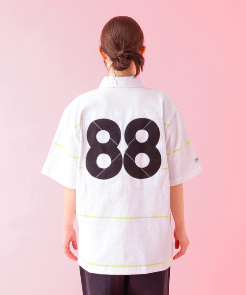 Barbarian(バーバリアン)の「【BARBARIAN / バーバリアン】XSE-06 07 LIGHT WEIGHT Rugby Collar SS Shirts/ライトウェイト/半袖/シャツ/ストライプ/ユニセックス【WEB限定】(シャツ/ブラウス・メンズ・ベージュ/ホワイト・S/M/L/XL)」の10枚目の写真