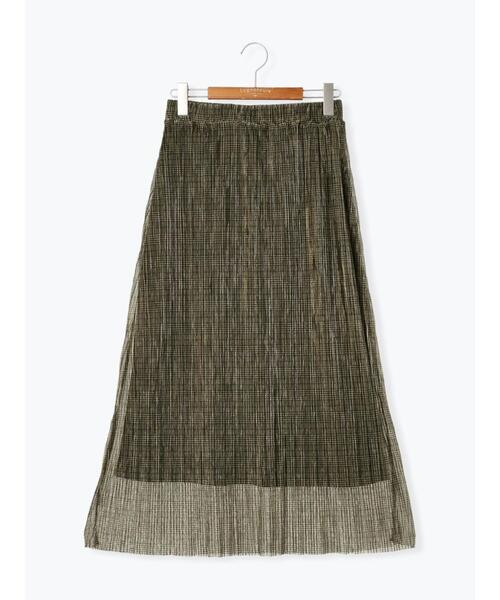 Lugnoncure（ルノンキュール）の「柄アソートプリーツスカート（スカート・レディース・ベージュ/ネイビー/グレー・F）」の9枚目の写真