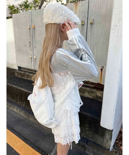WC（ダブル シー）の「《バズり中★》コットンレースナップサック（バックパック/リュック・レディース・ホワイト・FREE）」の3枚目の写真