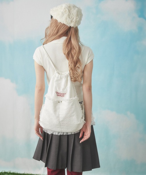 WC（ダブル シー）の「《バズり中★》コットンレースナップサック（バックパック/リュック・レディース・ホワイト・FREE）」の12枚目の写真