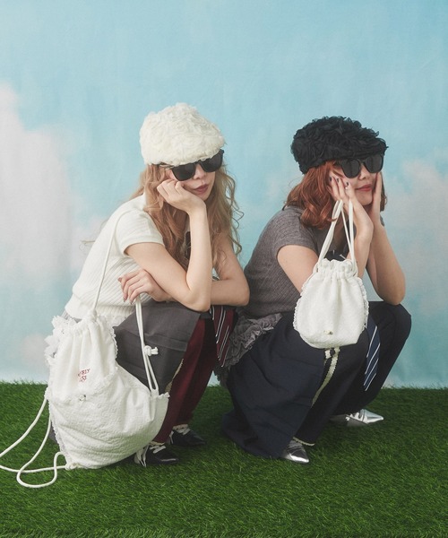 WC（ダブル シー）の「《バズり中★》コットンレースナップサック（バックパック/リュック・レディース・ホワイト・FREE）」の13枚目の写真