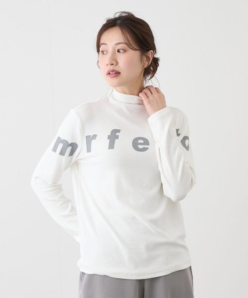 Jayro（ジャイロ）の「ロゴ入りボトルネックプルオーバー（Tシャツ/カットソー・レディース・チャコールグレー/グレー/ブラック/ホワイト系その他/レッド・FREE）」の2枚目の写真